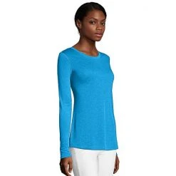 Women's Hanes® Cool Dri Long-Sleeve Performance Tee Awesome Blue -Hanes Shop unnamed file 1003
