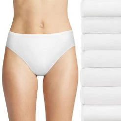 Women's Hanes UltimateĀ® 7-Pack Breathable Cotton Hi-Cut Panty 43H7EC Blue Boho Asst