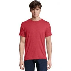 Men's Hanes® Eco Tri-Blend Fresh IQ Crewneck Pajama Tee Red Triblend -Hanes Shop unnamed file 1148