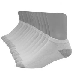 Men's Hanes Ultimate® 12 + 1 Bonus Pack Soft & Durable Low-Cut Socks White -Hanes Shop unnamed file 1169