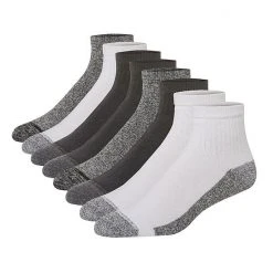 Men's Hanes Ultimate® 8-Pack X-Temp Ultra Cushion Ankle Socks White -Hanes Shop unnamed file 124
