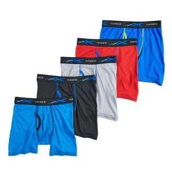 Boys 6-20 Hanes Ultimate® 5-Pack X-Temp® Cooling Boxer Briefs Blue Gray Black Lime -Hanes Shop unnamed file 1287