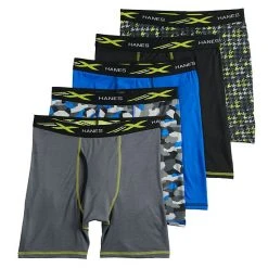 Boys 6-20 Hanes Ultimate® 5-Pack X-Temp® Cooling Boxer Briefs Blue Gray Black Lime -Hanes Shop unnamed file 1289