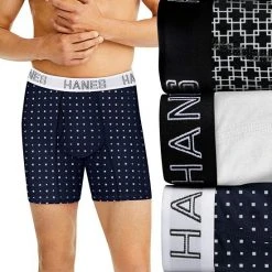 Men's Hanes Ultimate® ComfortFlex Fit 3-pack Boxer Briefs Black White -Hanes Shop unnamed file 1299