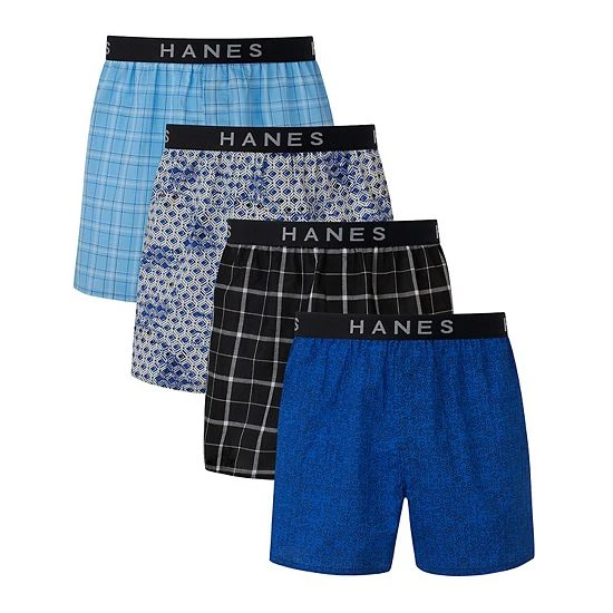 Big & Tall Hanes Ultimate® Cool Comfort® 4-Pack Woven Boxer 2 Big & Tall Hanes Ultimate® Cool Comfort® 4-Pack Woven Boxer - Image 2