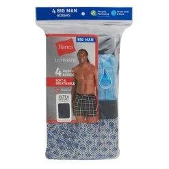 Big & Tall Hanes Ultimate® Cool Comfort® 4-Pack Woven Boxer 6 Big & Tall Hanes Ultimate® Cool Comfort® 4-Pack Woven Boxer -Hanes Shop unnamed file 1305