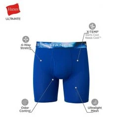Men's Hanes Ultimate® 4-pack X-Temp Air Mesh Longer-Leg Boxer Briefs -Hanes Shop unnamed file 1311