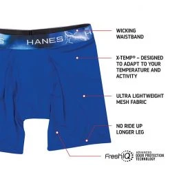 Men's Hanes Ultimate® 4-pack X-Temp Air Mesh Longer-Leg Boxer Briefs -Hanes Shop unnamed file 1312