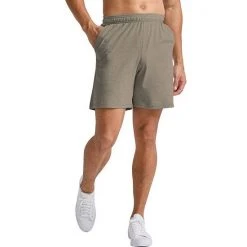 Men's Hanes Tri-blend Jersey Shorts Silverstone Pe Heather