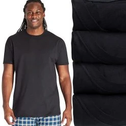 Big & Tall Hanes Ultimate® Cool Comfort® FreshIQ® Crewneck 4-Pack Tee