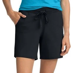 Women's Hanes® Jersey Drawstring Shorts Black -Hanes Shop unnamed file 1412