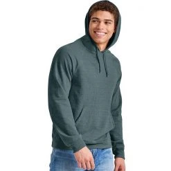 Men's Hanes Tri-Blend French Terry Pullover Hoodie Cactus Pe Heather
