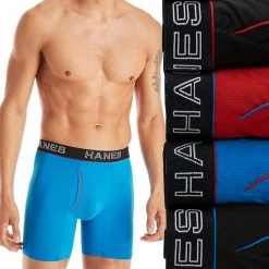 Men's Hanes Ultimate® ComfortFlex Fit 4-Pack Boxer Briefs Black Gray -Hanes Shop unnamed file 1426