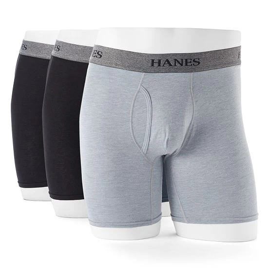 Big & Tall Hanes Ultimate® 3-pack Tagless Stretch Boxer Briefs 1 Big & Tall Hanes Ultimate® 3-pack Tagless Stretch Boxer Briefs