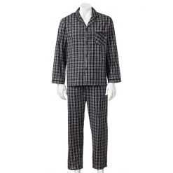 Big & Tall Hanes® Classics Pajama Set Blue Plaid -Hanes Shop unnamed file 1458