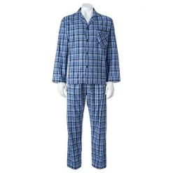 Big & Tall Hanes® Classics Pajama Set Blue Plaid -Hanes Shop unnamed file 1460