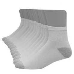 Big & Tall Hanes Ultimate® Fresh IQ Ankle 10-pack Socks Black