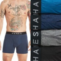 Hanes Shop 36 Men's HanesĀ® 4-pack ComfortBlend Fresh IQ Boxer Briefs