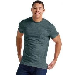 Men's Hanes Originals Tri-Blend Jersey Pocket Tee Red River Clay Heather -Hanes Shop unnamed file 1565