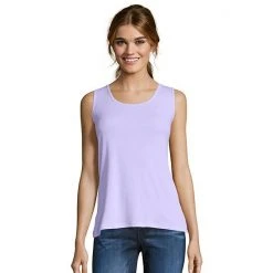 Women's Hanes® Mini-Ribbed Tank Top Lilac Wash -Hanes Shop unnamed file 1607