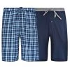 Men's Hanes® 2-pack Knit Pajama Shorts Black Gray Stripe