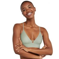Hanes Ultimate® Comfort Flex Fit Authentic Longline Triangle Bralette DHY204 Lilac Meringue Waffle -Hanes Shop unnamed file 1645