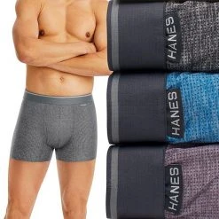 Men's Hanes Ultimate® 3-Pack Comfort Flex Fit® Breathable Trunks