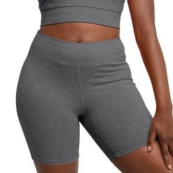Women's Hanes® Stretch Jersey Bike Shorts Charcoal Heather -Hanes Shop unnamed file 1718