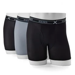 Men's Hanes® X-Temp Air Boxer Briefs Black Gray -Hanes Shop unnamed file 1722
