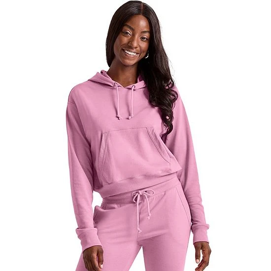 Women's Hanes® Cropped Fleece Hoodie Concrete Pe Heather 12 Women's Hanes® Cropped Fleece Hoodie Concrete Pe Heather - Image 12
