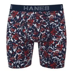 Men's Hanes Ultimate® Comfort Flex Fit® Cotton Modal Stretch Trunk Briefs Blue Pattern -Hanes Shop unnamed file 1777