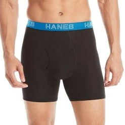 Men's Hanes Ultimate® Comfort Flex Fit® Cotton Modal Stretch Trunk Briefs Blue Pattern -Hanes Shop unnamed file 1781