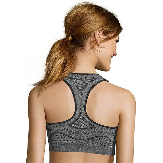 Hanes® Solid Core Racerback Sports Bra O9003 True White 2 Hanes® Solid Core Racerback Sports Bra O9003 True White - Image 2