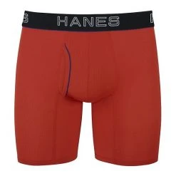 Men's Hanes Ultimate® Comfort Flex Fit® Lightweight Mesh Trunk Briefs Red -Hanes Shop unnamed file 1854