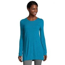 Women's Hanes® Spacedye Vented Tunic Bold Blue Spacedye -Hanes Shop unnamed file 1860
