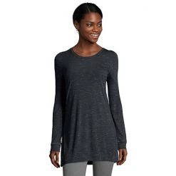 Women's Hanes® Spacedye Vented Tunic Bold Blue Spacedye -Hanes Shop unnamed file 1861