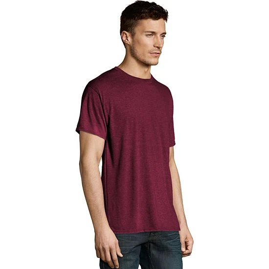 Men's Hanes Ultimate® X-Temp FreshIQ Textured Slubbed Super Soft Crewneck Tee Light Gray Heather 3 Men's Hanes Ultimate® X-Temp FreshIQ Textured Slubbed Super Soft Crewneck Tee Light Gray Heather - Image 3