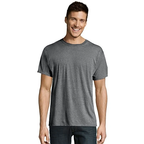 Men's Hanes Ultimate® X-Temp FreshIQ Textured Slubbed Super Soft Crewneck Tee Light Gray Heather 17 Men's Hanes Ultimate® X-Temp FreshIQ Textured Slubbed Super Soft Crewneck Tee Light Gray Heather - Image 17