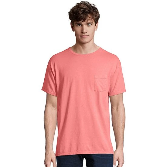 Men's Hanes® ComfortWash Garment-Dyed Pocket Pajama Tee New Railroad Gray 17 Men's Hanes® ComfortWash Garment-Dyed Pocket Pajama Tee New Railroad Gray - Image 17