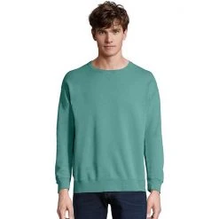 Men's Hanes® ComfortWash Garment-Dyed Fleece Sweatshirt Mint