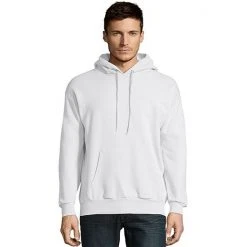 Men's Hanes® EcoSmart Fleece Pullover Hoodie Pale Pink