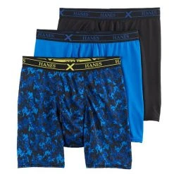 Big & Tall Hanes® 3-pack X-Temp Performance Boxer Briefs Black Blue Print -Hanes Shop unnamed file 1946