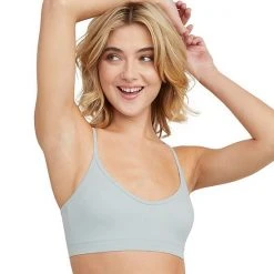 Hanes Ultimate® Comfort Flex Fit Authentic Cami Crop Bralette DHY202 Soft Celadon -Hanes Shop unnamed file 1975