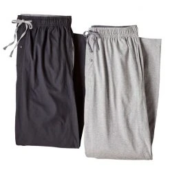 Hanes Shop 52 Men's HanesĀ® 2-pk. Solid Pajama Pants Gray