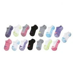 Girls 4-16 Hanes Ultimate® 14-pack + 1 Bonus Cool Comfort® No-Show Socks Multi -Hanes Shop unnamed file 1984