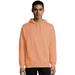 Men's Hanes® ComfortWash Garment-Dyed Fleece Hoodie Horizon Orange -Hanes Shop unnamed file 1990