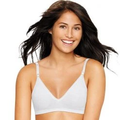 Hanes Ultimate® Bra: Comfy Support Wire-Free T-Shirt Bra HU11 Nude Mini Stripe -Hanes Shop unnamed file 2098