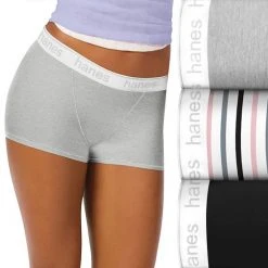 Women's Hanes Ultimate® Classic 3-pack Boyfriend Boxer Brief Panty Set 45UCBB Berry Blue Dot Pr -Hanes Shop unnamed file 2109