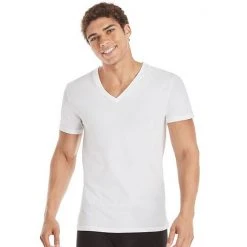 Men's Hanes Ultimate® 4-pack Comfort-Fit Stretch V-neck Tees