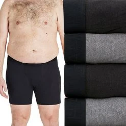 Big & Tall Hanes Ultimate® Cool Comfort® 4-Pack Boxer Brief Black Gray -Hanes Shop unnamed file 247